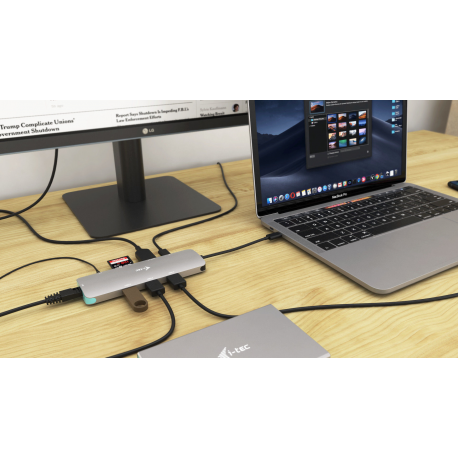i-Tec USB-C Metal Nano Docking Station 4K HDMI LAN + Power Delivery - Docking station - USB-C 3.1 - HDMI - GigE - 3
