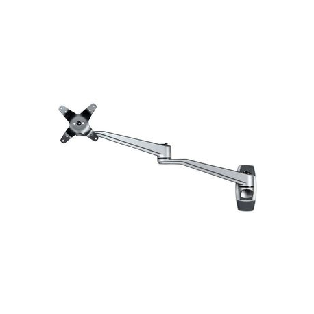 StarTech.com Wall Mount Monitor Arm, Articulating Ergonomic VESA Wall Mount Monitor Arm, 20" (52cm) Long , Single 34" Display up to 30.9lb / 14kg, Swivel / Tilt / Rotate, Adjustable Screen Mount - Cable Management clips (ARMWALLDSLP) - Bracket - for LCD display (adjustable arm) - aluminium - silver - screen size: 13"-30" - wall-mountable - 5
