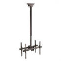 StarTech.com Dual TV Ceiling Mount, Back-to-Back Heavy Duty Hanging Dual Screen Mount with Adjustable Telescopic 3.5' to 5' Pole, Tilt / Swivel / Rotate, VESA Bracket for 32”-75" Displays - Ceiling TV Bracket (FPCEILBTB) - Bracket - for flat panel - heavy duty steel - black - screen size: 32"-75" - ceiling mountable