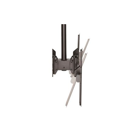 StarTech.com Dual TV Ceiling Mount, Back-to-Back Heavy Duty Hanging Dual Screen Mount with Adjustable Telescopic 3.5' to 5' Pole, Tilt / Swivel / Rotate, VESA Bracket for 32”-75" Displays - Ceiling TV Bracket (FPCEILBTB) - Bracket - for flat panel - heavy duty steel - black - screen size: 32"-75" - ceiling mountable - 5
