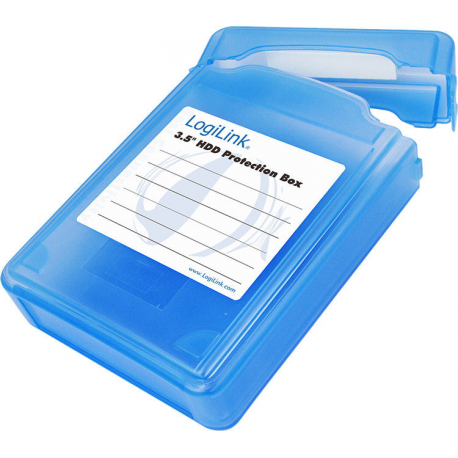 LogiLink 3.5" HDD Protection Box for 1 HDD - Hard drive protective case - blue - 3