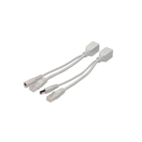DIGITUS Passive PoE cable kit DN-95001 - Power over Ethernet (PoE) cable kit - DC jack 5.5 mm - CAT 5e - 1