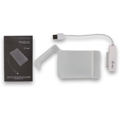 i-Tec MySafe Advance - Storage enclosure - 2.5" - SATA 6Gb / s - USB 3.0 - white - 1