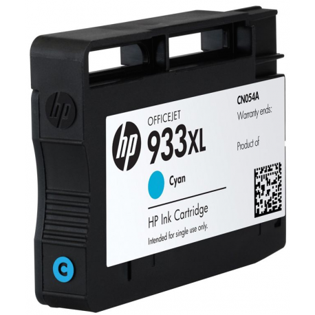 HP 933XL - High Yield - cyan - original - ink cartridge - for Officejet 6100, 6600 H711a, 6700, 7110, 7510, 7610, 7612 - 1