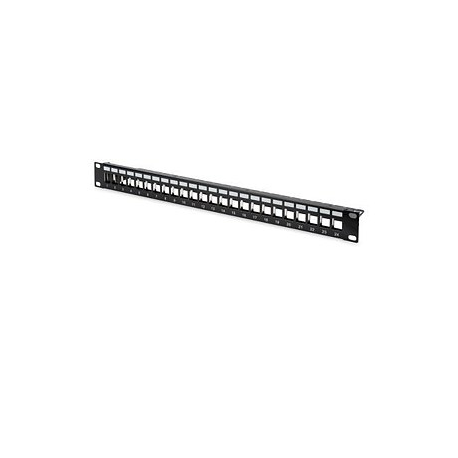 DIGITUS DN-91411 - Patch panel - black - 1U - 19" - 24 ports - 3
