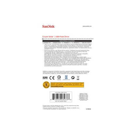 SanDisk Cruzer Glide - USB flash drive - 128 GB - USB 2.0 - 1