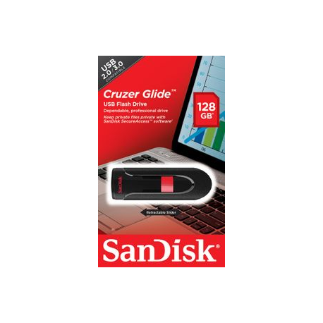 SanDisk Cruzer Glide - USB flash drive - 128 GB - USB 2.0 - 2