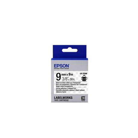 Epson LabelWorks LK-3TBW - Black on clear - Roll (0.9 cm x 9 m) 1 cassette(s) label tape - for LabelWorks LW-1000, 300, 400, 600, 700, 900, K400, Z5000, Z5010, Z700, Z710, Z900 - 2