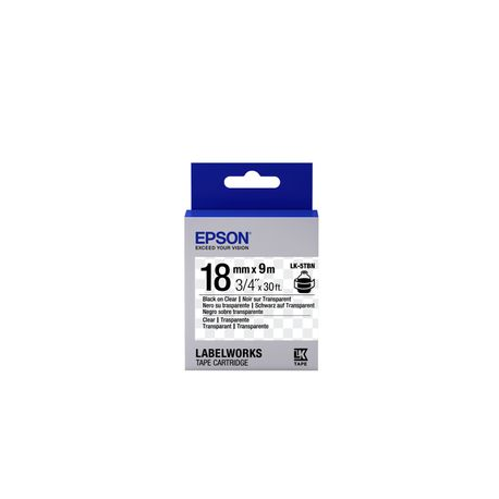 Epson LabelWorks LK-5TBN - Black on clear - Roll (1.8 cm x 9 m) 1 cassette(s) label tape - for LabelWorks LW-1000, 400, 600, 700, 900, K400, Z5000, Z5010, Z700, Z710, Z900 - 2