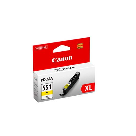 Canon CLI-551Y XL - 11 ml - High Yield - yellow - original - ink tank - for PIXMA iP8750, iX6850, MG5550, MG5650, MG5655, MG6450, MG6650, MG7150, MG7550, MX725, MX925 - 0