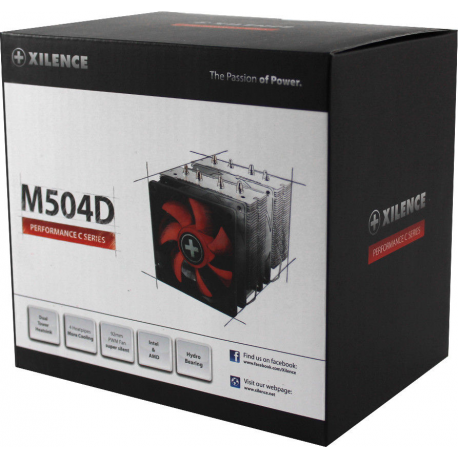 Xilence Performance C Series M504D - Processor cooler - (for: LGA1156, AM2, AM2+, AM3, LGA1155, AM3+, LGA2011, FM1, FM2, LGA1150, FM2+, LGA1151, AM4) - 92 mm - 1