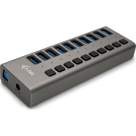 i-Tec USB 3.0 Charging HUB 10 port + Power Adapter 48 W - Hub - 10 x SuperSpeed USB 3.0 - desktop - 1