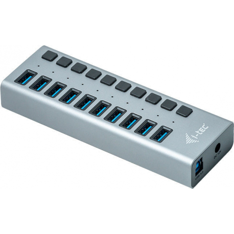 i-Tec USB 3.0 Charging HUB 10 port + Power Adapter 48 W - Hub - 10 x SuperSpeed USB 3.0 - desktop - 3