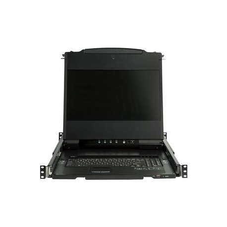 StarTech.com Dual Rail Rackmount KVM Console HD 1080p, Single Port DVI / VGA KVM with 17" LCD Monitor for Server Rack, Fully Featured 1U LCD KVM Drawer with Cables, USB Support, 44230 MTBF - Single Port Console (RKCOND17HD) - KVM console with KVM switch - 1 ports - USB - 17.3" - rack-mountable - 1920 x 1080 Full HD (1080p) @ 60 Hz - 250 cd / m² - 650:1 - 8 ms - 2xDVI-D, 2xVGA - black - 1U - 1