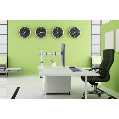 Neomounts by Newstar Select NM-D135 - Mounting kit - for LCD display (full-motion) - white - screen size: 10"-30" - clamp mountable, grommet, desk-mountable - 2