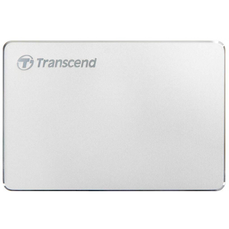 Transcend StoreJet 25C3S - Hard drive - 1 TB - external (portable) - 2.5" - USB 3.1 Gen 1 (USB-C connector) - silver - 4