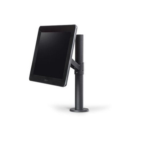 SpacePole Essentials SPV1101 - Mounting kit (pole, angled mount, cover flange, VESA mount base) - for LCD display - black - screen size: 15" - counter - 0