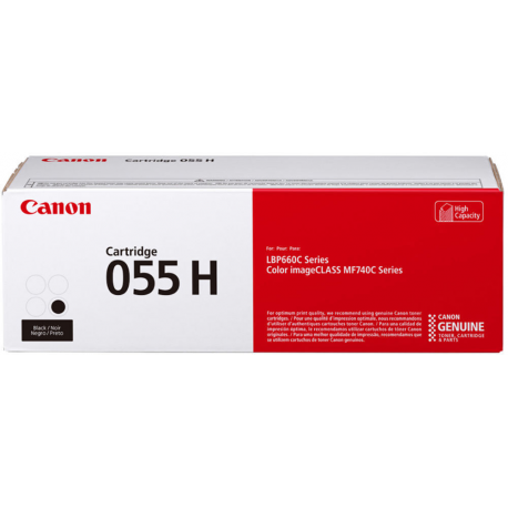 Canon 055 H - High capacity - black - original - toner cartridge - for imageCLASS LBP664, MF745; i-SENSYS LBP663, LBP664, MF742, MF744, MF746; Satera LBP662 - 2