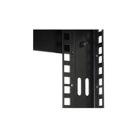 StarTech.com 8U 19" Wall Mount Network Rack, Adjustable Depth 12-20" 2 Post Open Frame Server Room Rack for AV / Data / IT Communication / Computer Equipment / Switch with Cage Nuts & Screws - 8U Adjustable Rack (RK812WALLOA) - Rack - wall mountable - black - 8U - 20" - 2