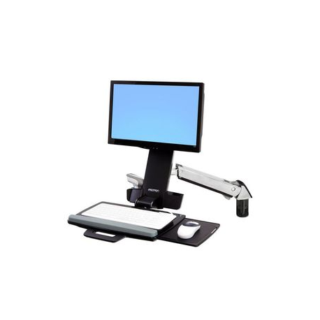Ergotron StyleView - Mounting kit (wrist rest, track mount bracket kit, height adjust bracket, keyboard tray with left / right mouse tray, barcode scanner and mouse holder, combo arm) - for LCD display  /  PC equipment - white - screen size: up to 24" - 1
