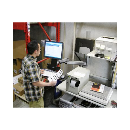 Ergotron StyleView - Mounting kit (wrist rest, track mount bracket kit, height adjust bracket, keyboard tray with left / right mouse tray, barcode scanner and mouse holder, combo arm) - for LCD display  /  PC equipment - white - screen size: up to 24" - 5