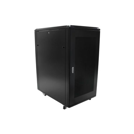StarTech.com 22U Server Rack Cabinet on Wheels - 36 inch Adjustable Depth - Portable Network Equipment Enclosure (RK2236BKF) - Rack - 22U - for P / N: CABCAGENUTS6, CABSCREWM52, CABSCREWSM6, CABSCRWM520, CABSCRWM620, CABSCRWS1224 - 1