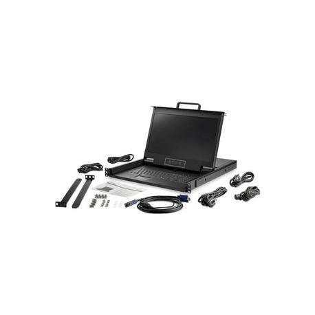 StarTech.com Rackmount KVM Console HD 1080p, Single Port VGA KVM with 17" LCD Monitor for Server Rack, Fully Featured 1U LCD KVM Drawer with Cables & Hardware, USB Support, 50,000 MTBF - 17in. LCD KVM Console (RKCONS17HD) - KVM console with KVM switch - 1 ports - USB - 17.3" - rack-mountable - 1920 x 1080 Full HD (1080p) @ 60 Hz - 300 cd / m² - 800:1 - VGA - black - 1U - 5