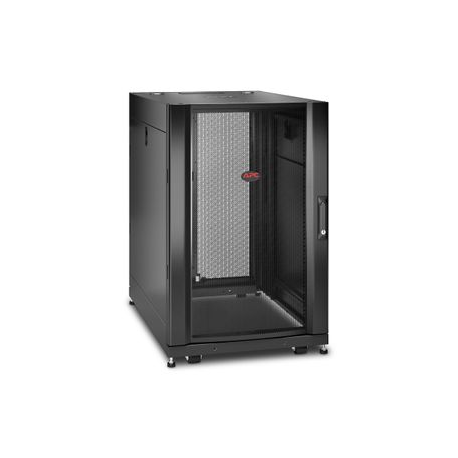 APC NetShelter SX - Rack cabinet - black - 18U - 19" - for P / N: SURT48RMXLBP - 1
