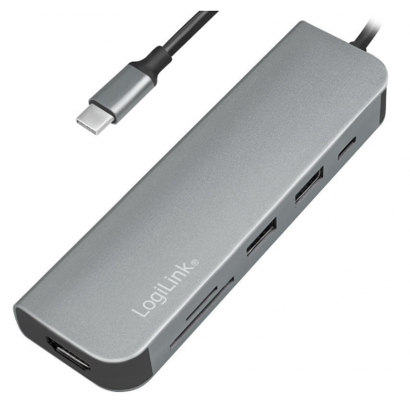 LogiLink USB-C Multifunction Hub - Docking station - USB-C 3.2 - HDMI - 1