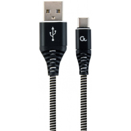 Cablexpert Premium - USB cable - USB-C (M) to USB (M) - USB 2.0 - 2.1 A - 2 m - black, white - 2