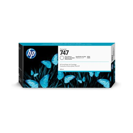 HP 747 - 300 ml - gloss enhancer - original - DesignJet - ink cartridge - for DesignJet Z9+ PostScript, Z9+dr, Z9+dr PostScript - 2