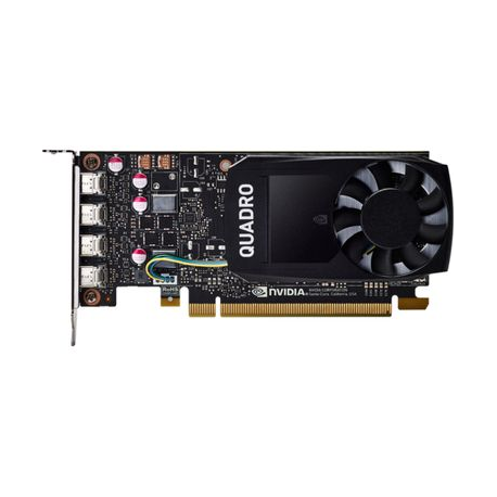 NVIDIA Quadro P1000 - Graphics card - 1 GPUs - Quadro P1000 - 4 GB GDDR5 - PCIe 3.0 x16 - 4 x Mini DisplayPort - for Workstation Z2 G4 (MT, SFF), Z2 G5, Z240 (SFF, tower), Z4 G4, Z440, Z6 G4, Z8 G4; ZCentral 4R Workstation - 2
