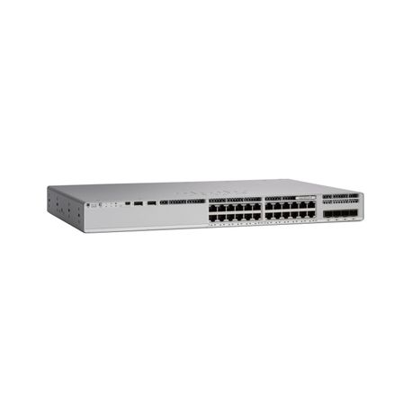 Cisco Catalyst 9200L - Network Essentials - switch - L3 - 24 x 10 / 100 / 1000 (PoE+) + 4 x 10 Gigabit SFP+ (uplink) - rack-mountable - PoE+ (740 W) - 2