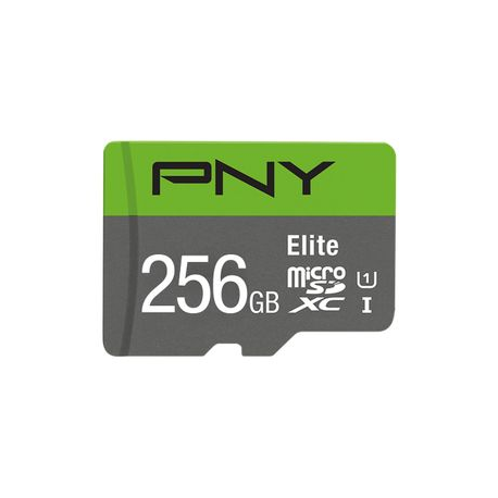 PNY Elite - Flash memory card - 256 GB - A1 / Video Class V10 / UHS Class 1 / Class10 - microSDXC UHS-I - 3