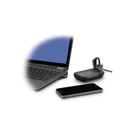 Poly Voyager 5200 UC - Headset - ear-bud - over-the-ear mount - Bluetooth - wireless - Certified for Microsoft Teams - 3