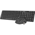 Natec Stingray - Keyboard and mouse set - wireless - 2.4 GHz - black