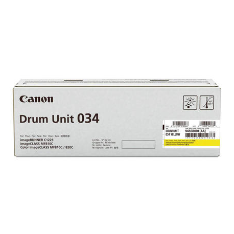 Canon 034 - Yellow - original - drum kit - for ImageCLASS MF810Cdn, MF820Cdn; imageRUNNER C1225, C1225iF - 0