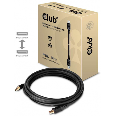 Club 3D - DisplayPort cable - DisplayPort (M) latched to DisplayPort (M) latched - DisplayPort 1.4 - 5 m - 8K support - 1