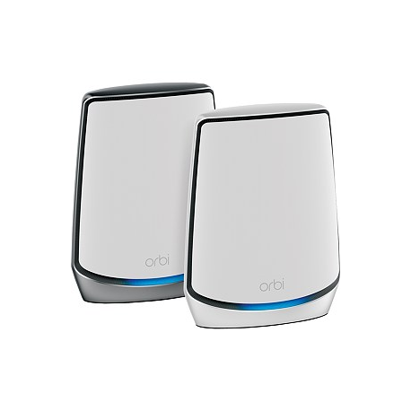 NETGEAR Orbi WiFi System RBK852 - Wi-Fi system (router, extender) - up to 350 sq.m - mesh - GigE, 2.5 GigE - 802.11a / b / g / n / ac, 802.11a / b / g / n / ac / ax - Tri-Band - 4