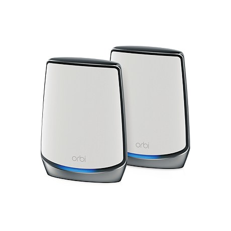 NETGEAR Orbi WiFi System RBK852 - Wi-Fi system (router, extender) - up to 350 sq.m - mesh - GigE, 2.5 GigE - 802.11a / b / g / n / ac, 802.11a / b / g / n / ac / ax - Tri-Band - 5