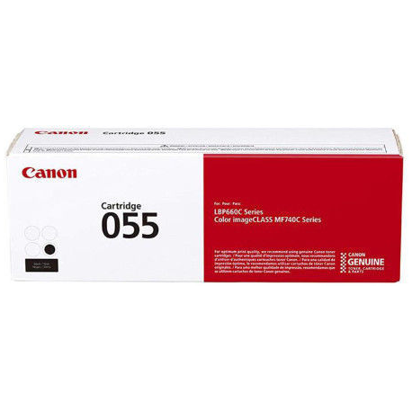 Canon 055 - Black - original - toner cartridge - for imageCLASS LBP664, MF745; i-SENSYS LBP663, LBP664, MF742, MF744, MF746; Satera LBP662 - 1
