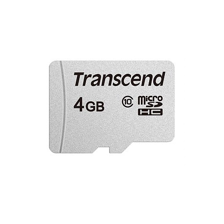 Transcend 300S - Flash memory card - 4 GB - Class 10 - microSDHC - 1