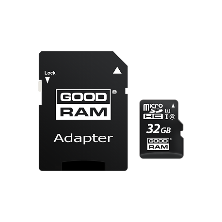 GOODRAM M1AA - Flash memory card (SD adapter included) - 32 GB - UHS-I  /  Class10 - microSDHC UHS-I - 3