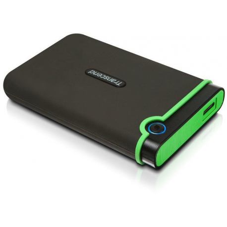 Transcend StoreJet 25M3 - Hard drive - 2 TB - external (portable) - 2.5" - USB 3.1 Gen 1 - 256-bit AES - iron grey - 3