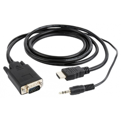 1.8 M HDMI Cable HDMI To VGA 1080P HD With Audio Adapter Cable HDMI TO VGA  Cable