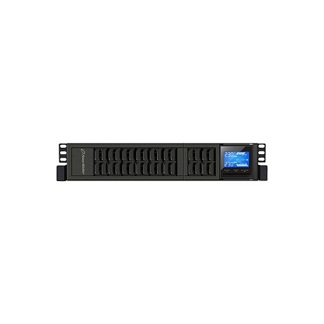 PowerWalker VFI 3000RT LCD - UPS - 2.7 kW - 3000 VA 9 Ah - RS-232, USB - output connectors: 9 - 2U - 19" - black - 1