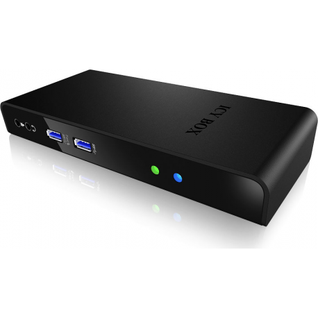 ICY BOX IB-DK2241AC - Docking station - USB - DVI, HDMI - GigE - 2
