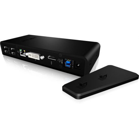 ICY BOX IB-DK2241AC - Docking station - USB - DVI, HDMI - GigE - 3