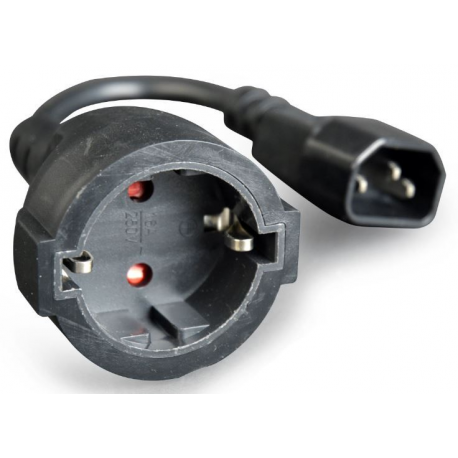 Cablexpert - Power adapter - power CEE 7 / 4 (SCHUKO) (F) - IEC 320 EN 60320 C14 - 0.15 m - 3