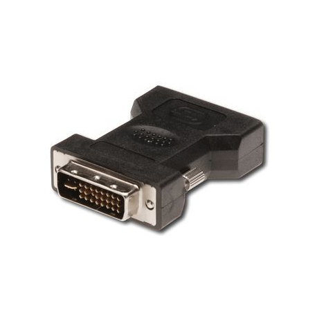 DIGITUS - VGA adapter - dual link - DVI-I (M) to HD-15 (VGA) (F) - molded - black - 1